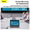 Baseus Metal Gleam 8 in1 Multifunkciónális USB-C HUB - USB-C PD 100W + HDMI 4K 30Hz + 3x USB 3.0 + RJ45 1Gbps + SD/MicroSD kártyaolvasó (Szürke)