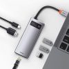 Baseus Hub 6in1 Metal Gleam Series USB-C, 3x USB 3.0 + HDMI + USB-C PD + Ethernet RJ45 (szürke)