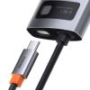 Baseus Hub 6in1 Metal Gleam Series USB-C, 3x USB 3.0 + HDMI + USB-C PD + Ethernet RJ45 (szürke)