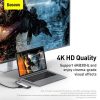 Baseus Hub 6in1 Metal Gleam Series USB-C, 3x USB 3.0 + HDMI + USB-C PD + Ethernet RJ45 (szürke)