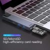 Baseus Thunderbolt C+ Pro 7 az 1-ben okos dokkolóállomás (szürke)