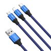 Baseus Rapid Series 3 az 1-ben USB-C kábel, 1,2m (Kék)