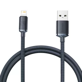   Baseus Crystal Shine USB-Lightning kábel, 2.4A, 1.2m (fekete)
