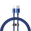 Baseus Crystal Shine USB-Lightning kábel, 2,4A, 1,2m (kék)