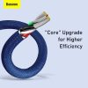Baseus Crystal Shine USB-Lightning kábel, 2,4A, 1,2m (kék)