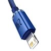 Baseus Crystal Shine USB-Lightning kábel, 2,4A, 1,2m (kék)