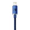 Baseus Crystal Shine USB-Lightning kábel, 2,4A, 1,2m (kék)