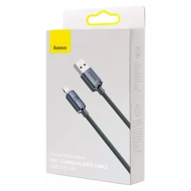 Baseus Crystal Shine USB-Lightning kábel, 2,4A, 2m (fekete)