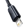 Baseus Crystal Shine USB-Lightning kábel, 2,4A, 2m (fekete)