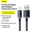 Baseus Crystal Shine USB-Lightning kábel, 2,4A, 2m (fekete)
