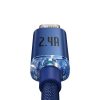 Baseus Crystal Shine USB-Lightning kábel, 2,4A, 2m (kék)