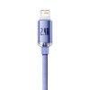Baseus Crystal Shine USB-Lightning kábel, 2,4A, 2m (lila)