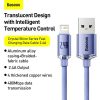 Baseus Crystal Shine USB-Lightning kábel, 2,4A, 2m (lila)