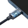 Baseus Crystal Shine USB-C - Lightning kábel, 20W, PD, 1.2m (Fekete)