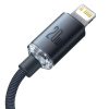 Baseus Crystal Shine USB-C - Lightning kábel, 20W, PD, 1.2m (Fekete)