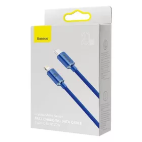   Baseus Crystal Shine USB-C - Lightning kábel, 20W, PD, 1.2m (kék)