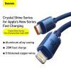 Baseus Crystal Shine USB-C - Lightning kábel, 20W, PD, 1.2m (kék)
