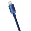 Baseus Crystal Shine USB-C - Lightning kábel, 20W, PD, 1.2m (kék)