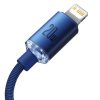 Baseus Crystal Shine USB-C - Lightning kábel, 20W, PD, 1.2m (kék)