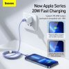 Baseus Crystal Shine USB-C - Lightning kábel, 20W, PD, 1.2m (lila)