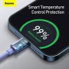 Baseus Crystal Shine USB-C - Lightning kábel, 20W, PD, 1.2m (lila)