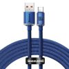 Baseus Crystal Shine USB-USB-C kábel, 5A, 1,2m (kék)