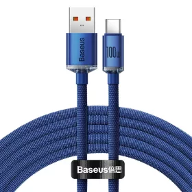 Baseus Crystal Shine USB-USB-C kábel, 5A, 1,2m (kék)