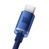 Baseus Crystal Shine USB-USB-C kábel, 5A, 1,2m (kék)