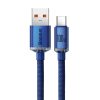 Baseus Crystal Shine USB-USB-C kábel, 5A, 1,2m (kék)