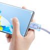 Baseus Crystal Shine USB-USB-C kábel, 5A, 1,2m (lila)