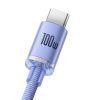 Baseus Crystal Shine USB-USB-C kábel, 5A, 1,2m (lila)