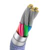 Baseus Crystal Shine USB-USB-C kábel, 5A, 1,2m (lila)