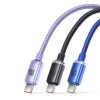 Baseus USB-C Crystal Gyorstöltő Kábel -100W - 2m - Fekete (CAJY000501)