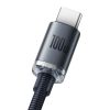 Baseus USB-C Crystal Gyorstöltő Kábel -100W - 2m - Fekete (CAJY000501)