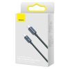Baseus Type-C - Type-C Crystal Shine gyors töltő adatkábel 100W 1.2m (Fekete)
