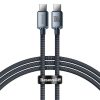 Baseus Type-C - Type-C Crystal Shine gyors töltő adatkábel 100W 1.2m (Fekete)