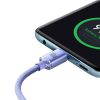 Baseus Crystal Shine USB-C-USB-C kábel, 100W, 1,2m (lila)