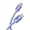 Baseus Crystal Shine USB-C-USB-C kábel, 100W, 1,2m (lila)