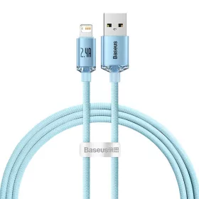   Baseus Crystal Shine USB kábel iPhone-hoz, 2.4A, 1,2m (kék)