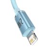 Baseus Crystal Shine USB kábel iPhone-hoz, 2.4A, 1,2m (kék)