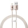 Baseus Crystal Shine USB kábel iPhone-hoz, 2.4A, 1,2m (rózsaszín)