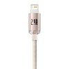 Baseus Crystal Shine USB kábel iPhone-hoz, 2.4A, 1,2m (rózsaszín)