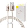 Baseus Crystal Shine USB kábel iPhone-hoz, 2.4A, 1,2m (rózsaszín)