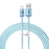 Baseus Crystal Shine USB kábel iPhone-hoz, 2.4A, 2m (kék)