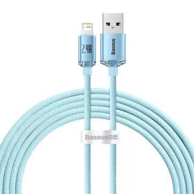 Baseus Crystal Shine USB kábel iPhone-hoz, 2.4A, 2m (kék)