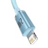 Baseus Crystal Shine USB kábel iPhone-hoz, 2.4A, 2m (kék)