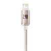Baseus Crystal Shine USB kábel iPhone-hoz, 2.4A, 2m (rózsaszín)