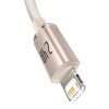 Baseus Crystal Shine USB kábel iPhone-hoz, 2.4A, 2m (rózsaszín)