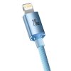 Baseus Crystal Shine Series Type-C-Lightning gyorstöltő kábel, Power Delivery 20W, 1,2 m (világoskék)