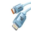 Baseus Crystal Shine Series Type-C-Lightning gyorstöltő kábel, Power Delivery 20W, 1,2 m (világoskék)